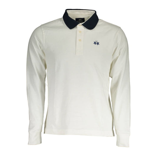 La Martina White Cotton Polo Shirt
