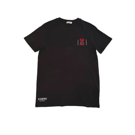 Iceberg Black Cotton Men T-Shirt