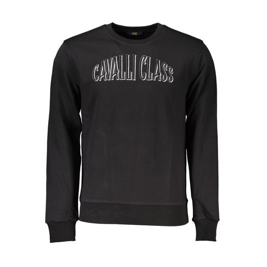 Cavalli Class Black Cotton Sweatshirt