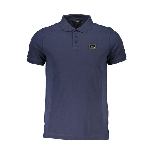 Cavalli Class Blue Cotton Polo Shirt