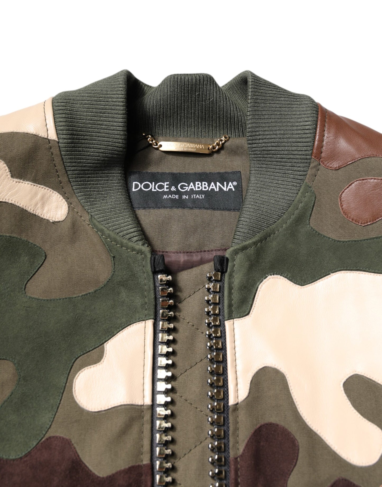 Dolce & Gabbana Multicolor Cotton Bomber Full Zip Jacket