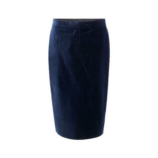 Tom Ford Blue Cotton Midi Skirt