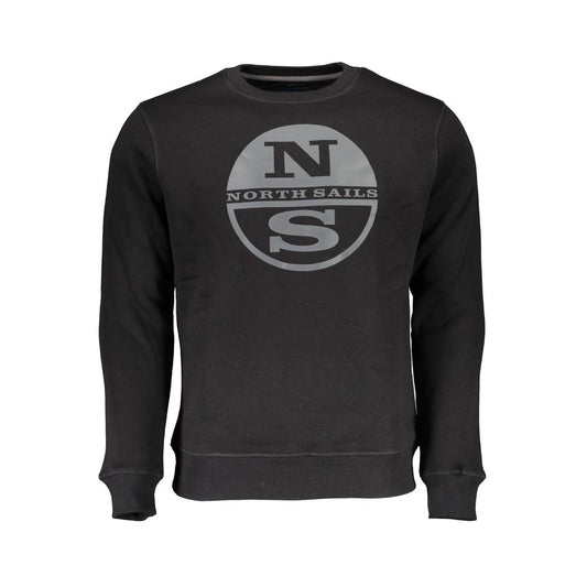 North Sails Black Cotton Sweatshirt