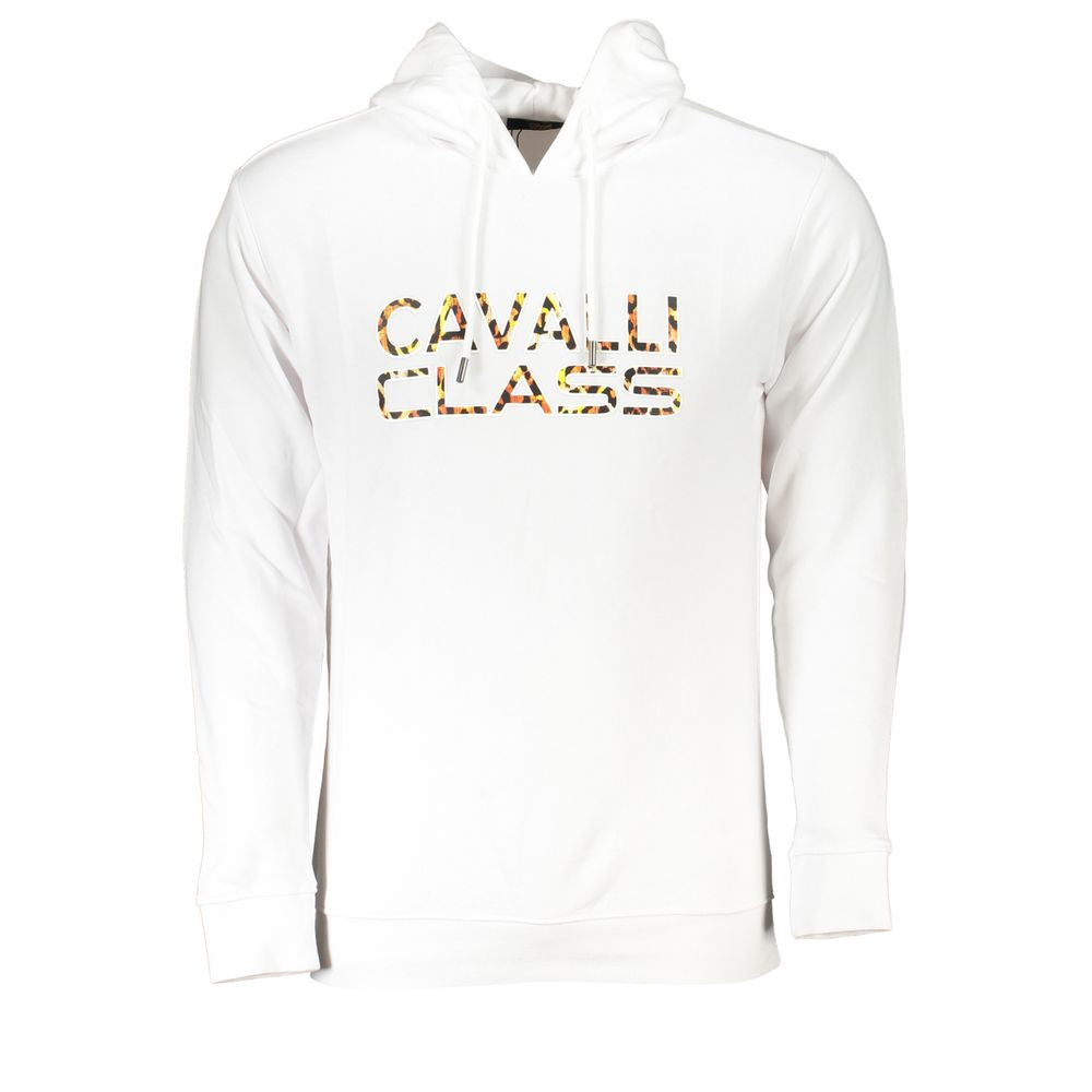 Cavalli Class White Cotton Men Sweater