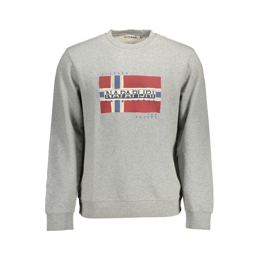 Napapijri Gray Cotton Sweatshirt