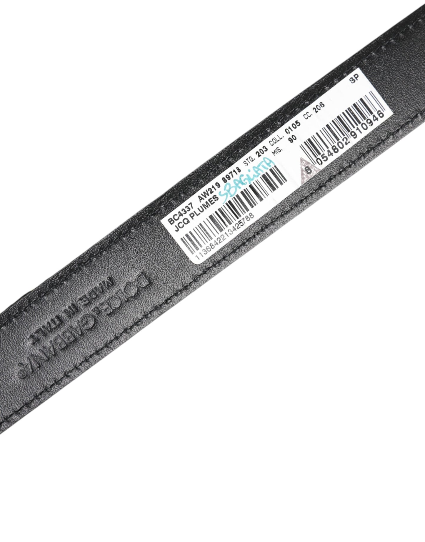 Dolce & Gabbana Multicolor Jacquard Leather Metal Buckle Belt