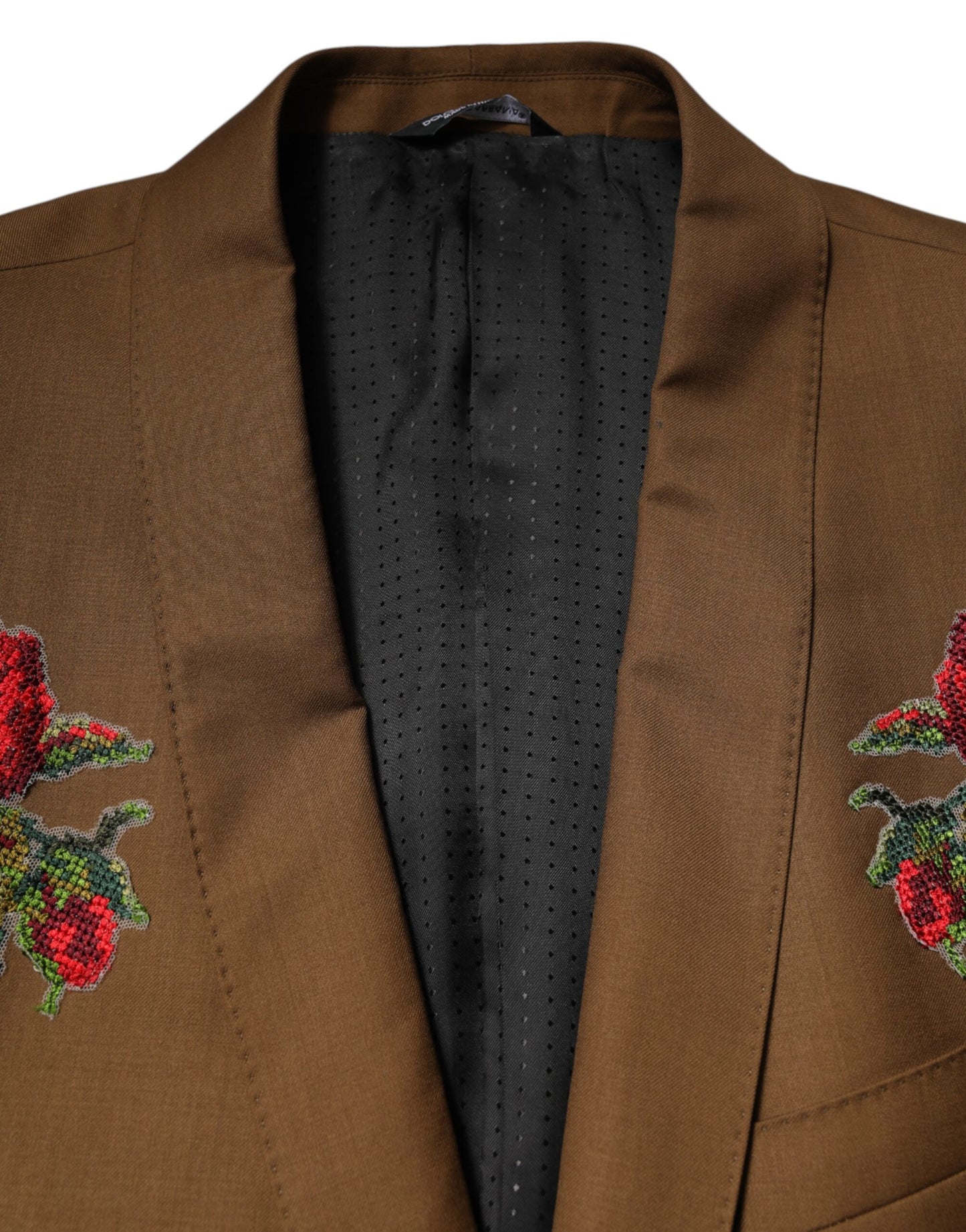 Dolce & Gabbana Brown MARTINI Single Breasted Coat Blazer