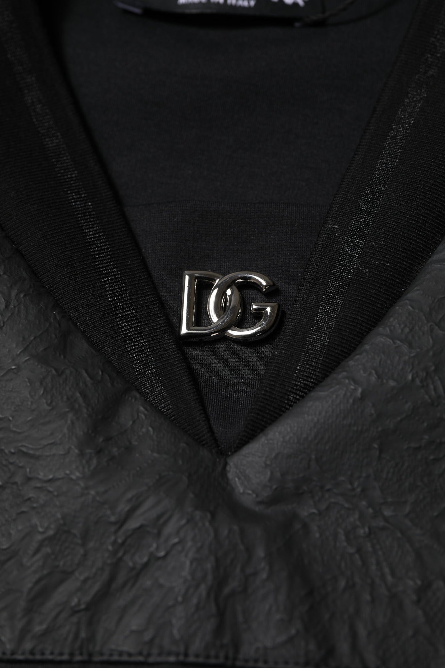 Dolce & Gabbana Black Cotton Short Sleeves V-neck T-shirt