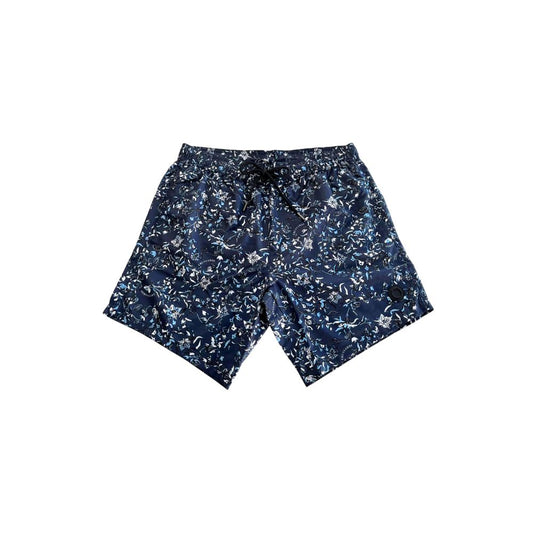 Trussardi Beachwear Blue Polyester Men Swim Shorts