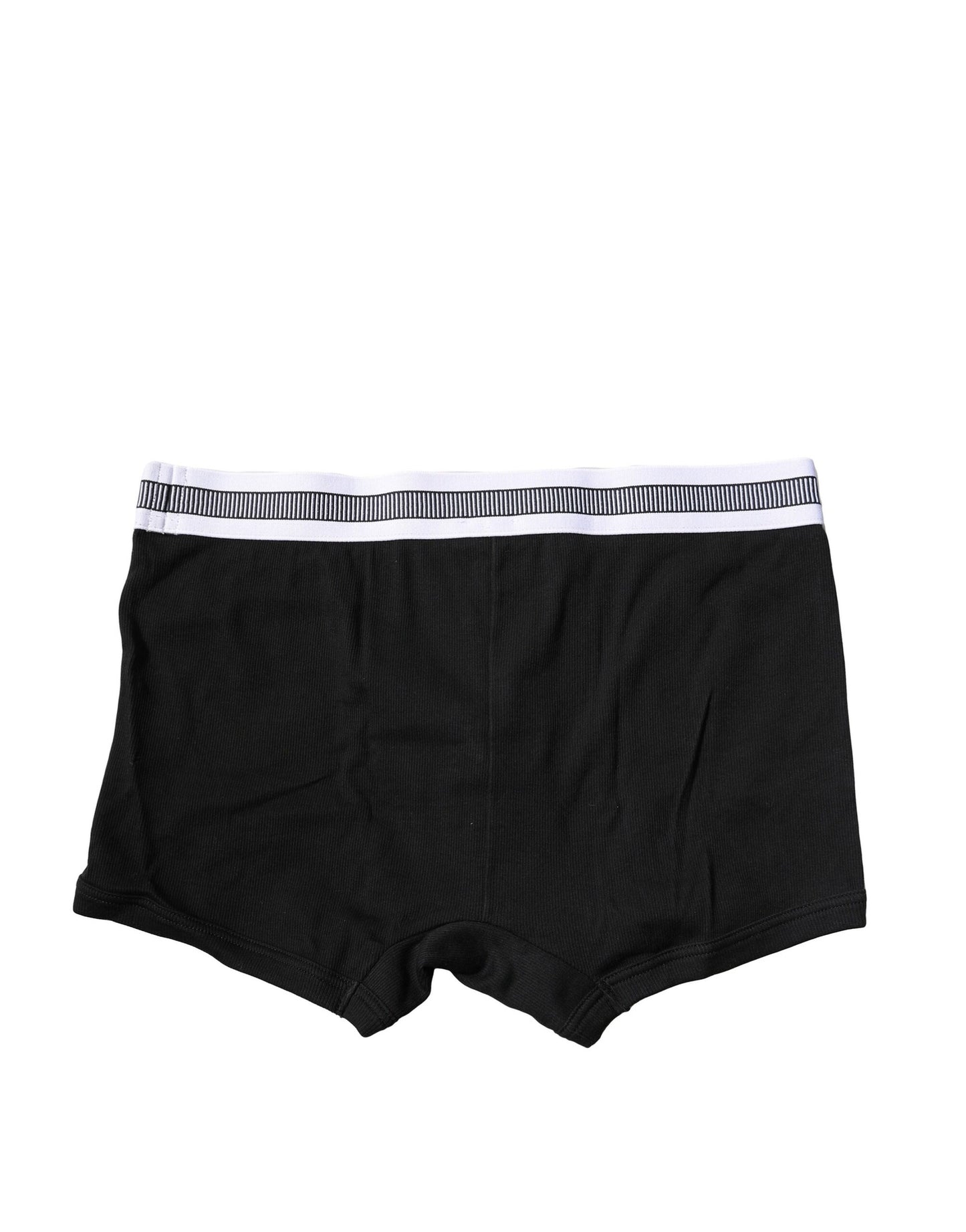 Dolce & Gabbana Black Cotton Stretch Regular Boxer Underwear