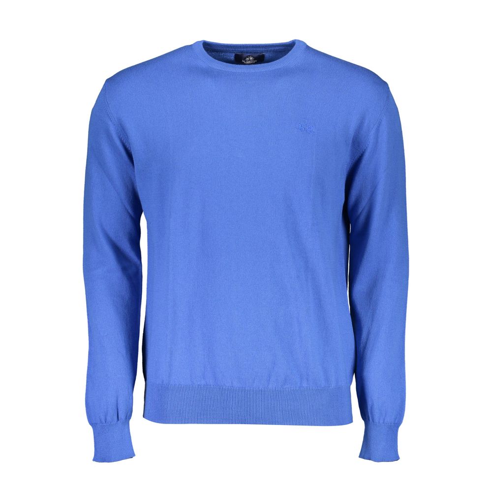 La Martina Blue Cotton Men's Knitwear Shirt