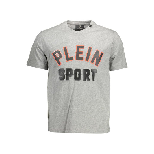 Plein Sport Gray Cotton T-Shirt