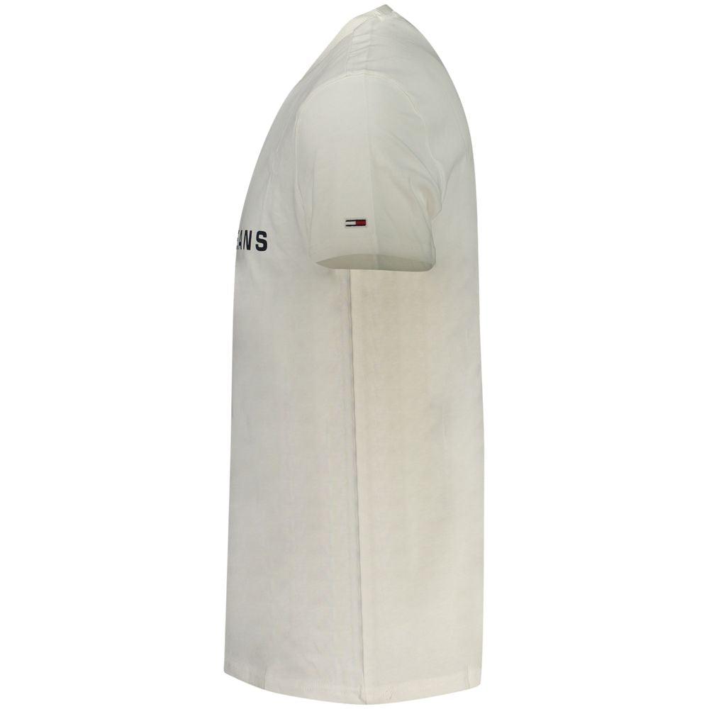 Tommy Hilfiger White Cotton Men T-Shirt