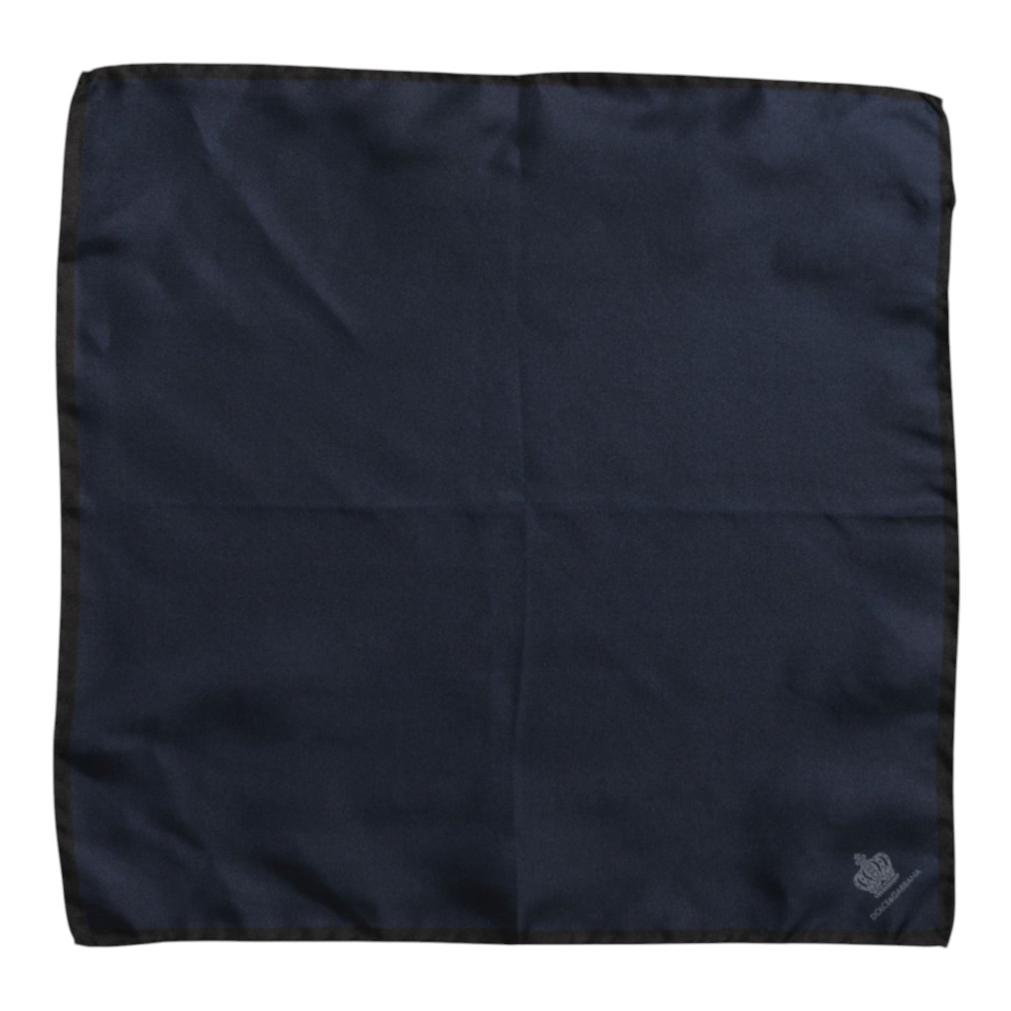Dolce & Gabbana Blue DG Crown Silk Square Men Foulard Scarf