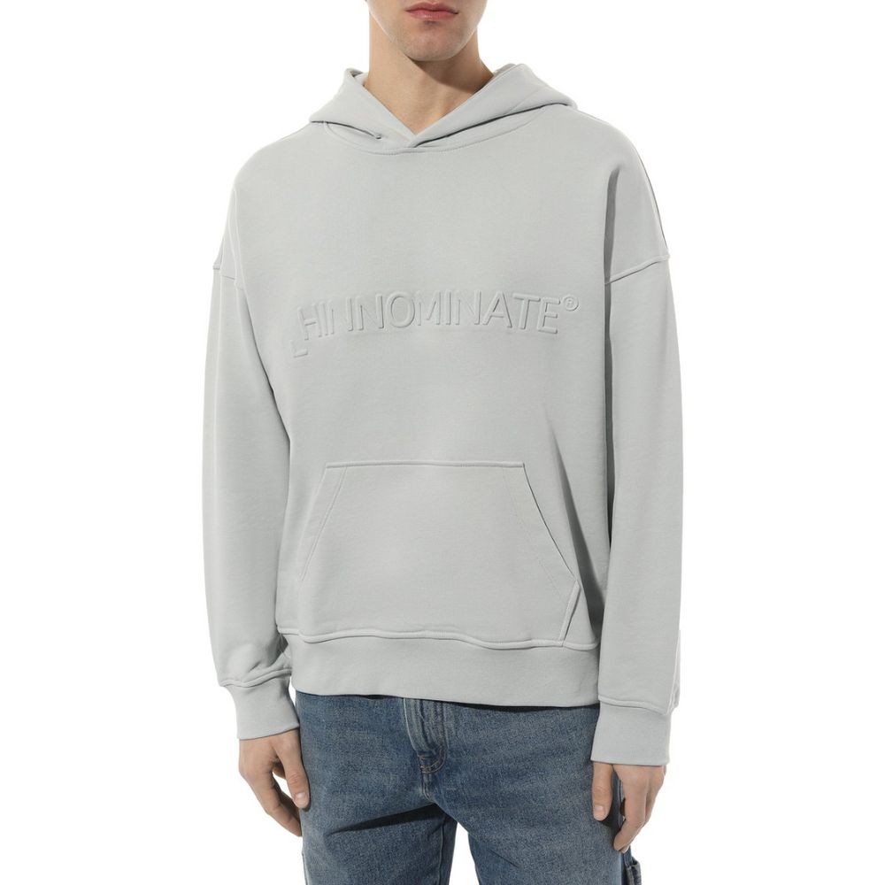 Hinnominate Gray Cotton Men Hoodie