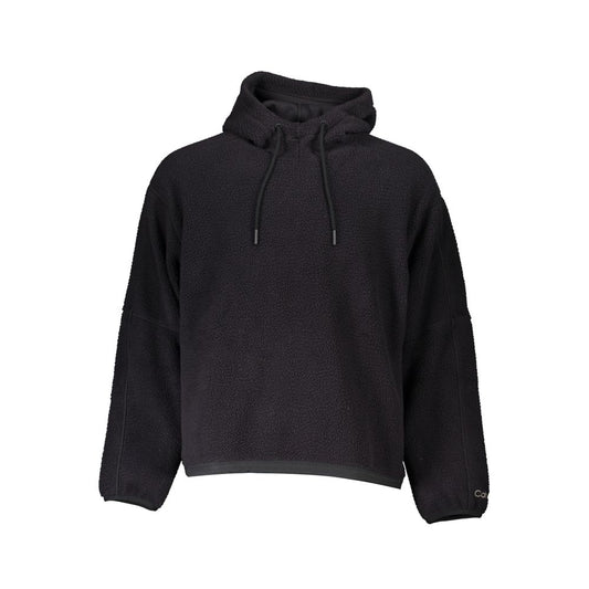 Calvin Klein Black Polyester Men Sweater with Hood