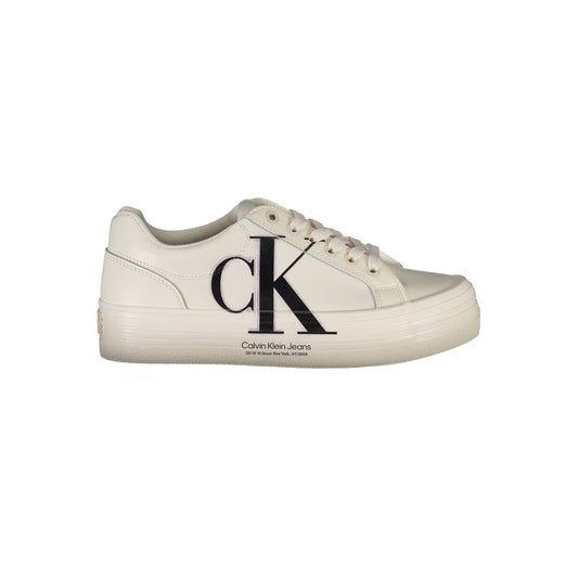 Calvin Klein Bianco Leather Women Sneaker