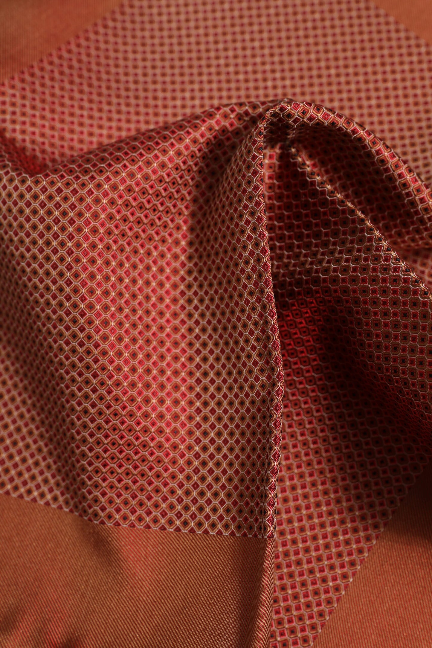 Dolce & Gabbana Orange Silk Square Men Foulard Scarf