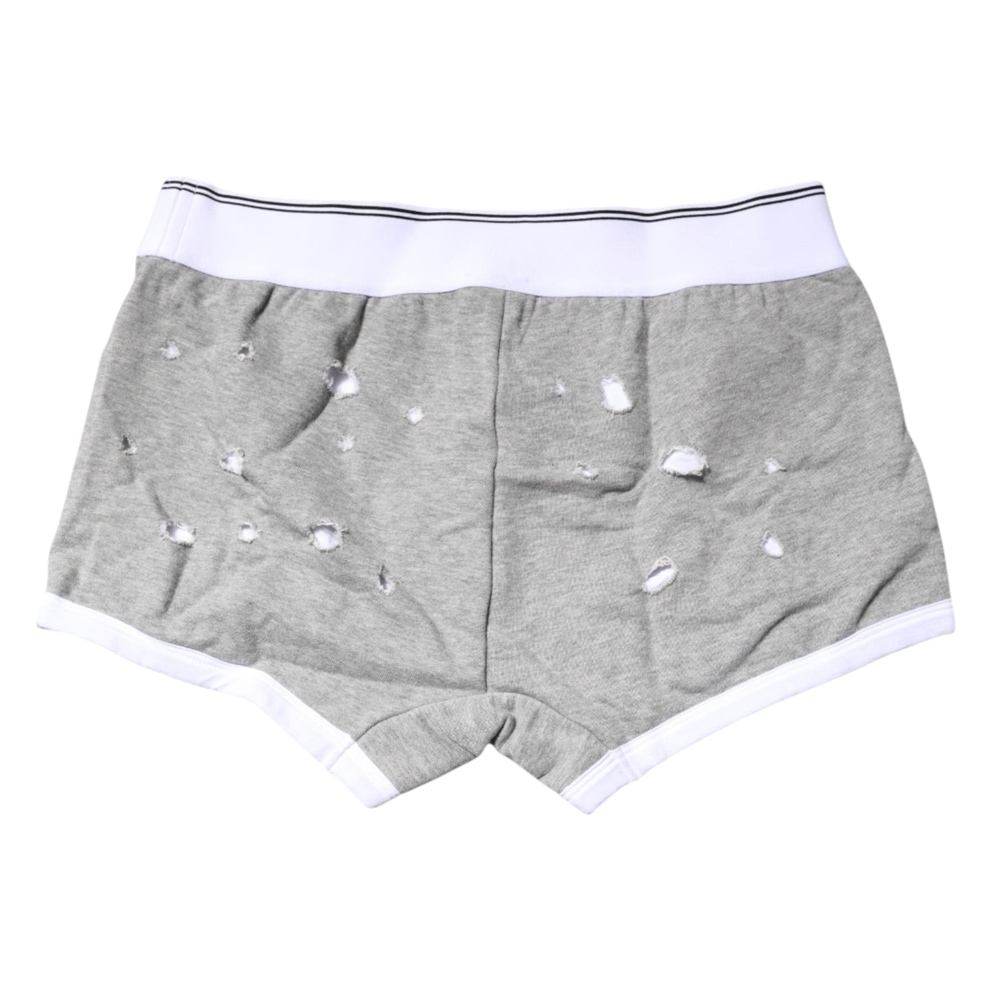 Dolce & Gabbana Gray Cotton Stretch Regular Boxer Underwear