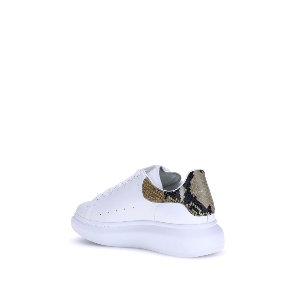 Alexander McQueen White Calf Leather Bos Taurus Platform Sneakers