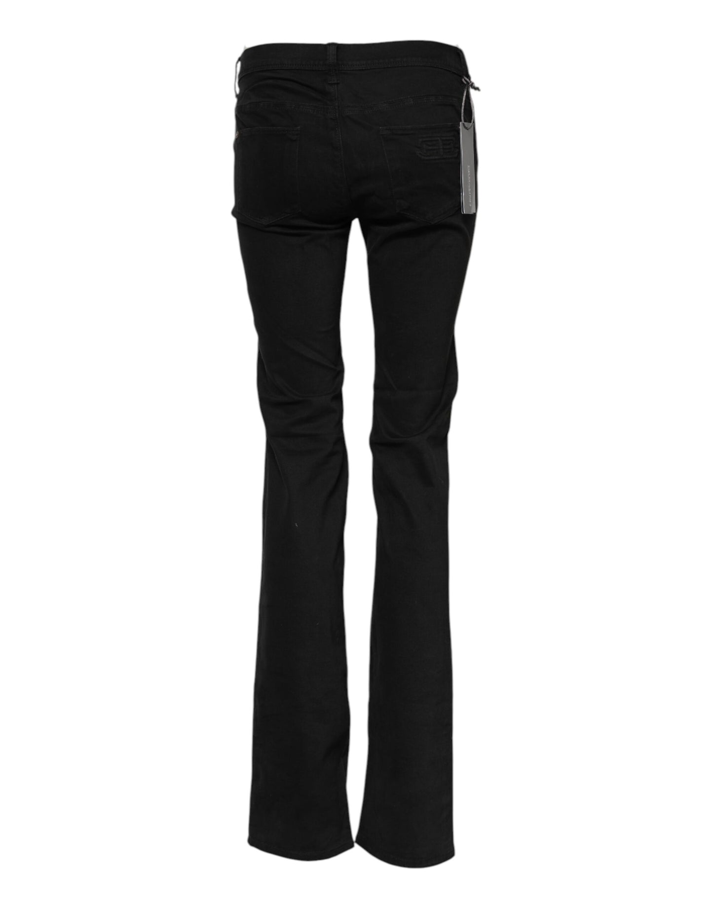 Ermanno Scervino Black Cotton Stretch Flared Bootcut Denim Jeans
