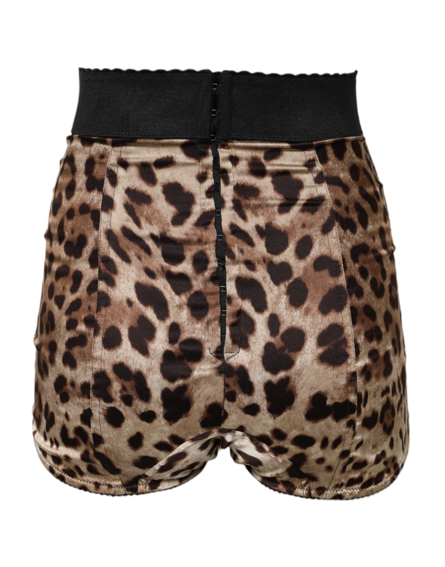 Dolce & Gabbana Brown Leopard High Waist Hot Pants Shorts