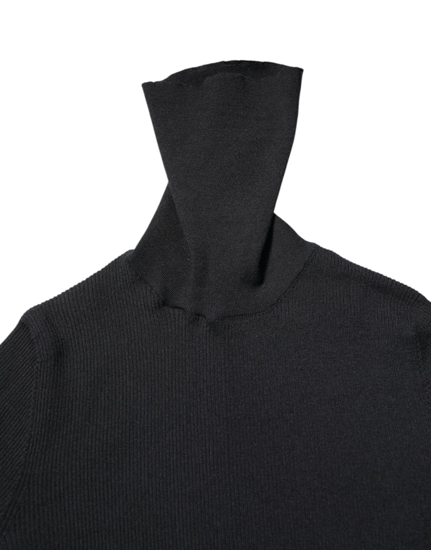Dolce & Gabbana Black Cashmere Turtleneck Knitted Blouse Top