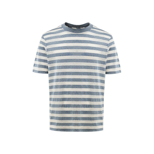 Gran Sasso Blue Cotton T-Shirt
