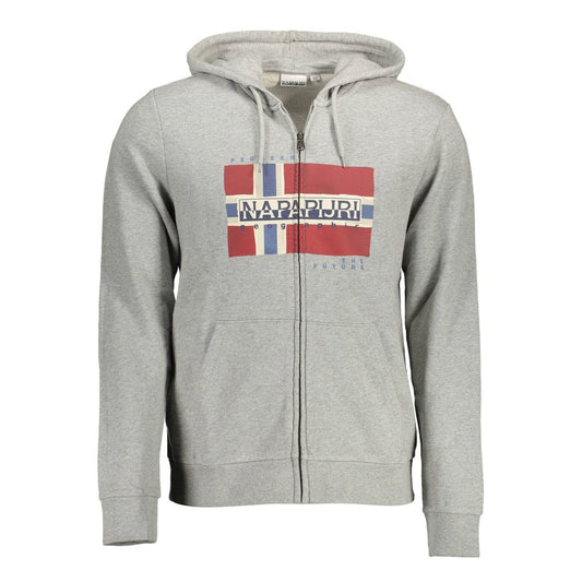 Napapijri Gray Cotton Sweatshirt