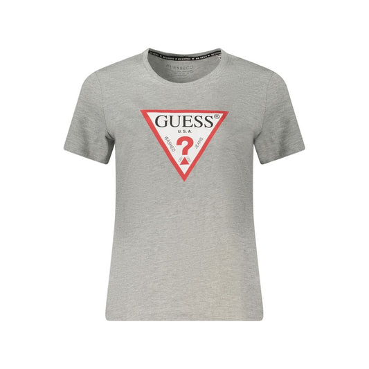 Guess Jeans Grey Organic Cotton Women T-Shirt