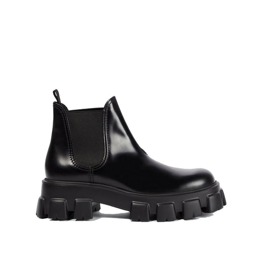 Prada Black Calfskin Chelsea Boots