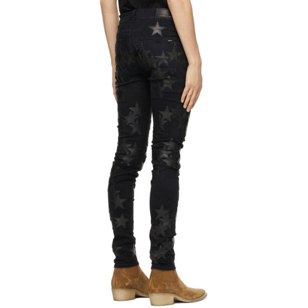 Amiri Gray Cotton Skinny Jeans