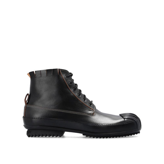 Maison Margiela Black Calfskin Lace-Up Boots