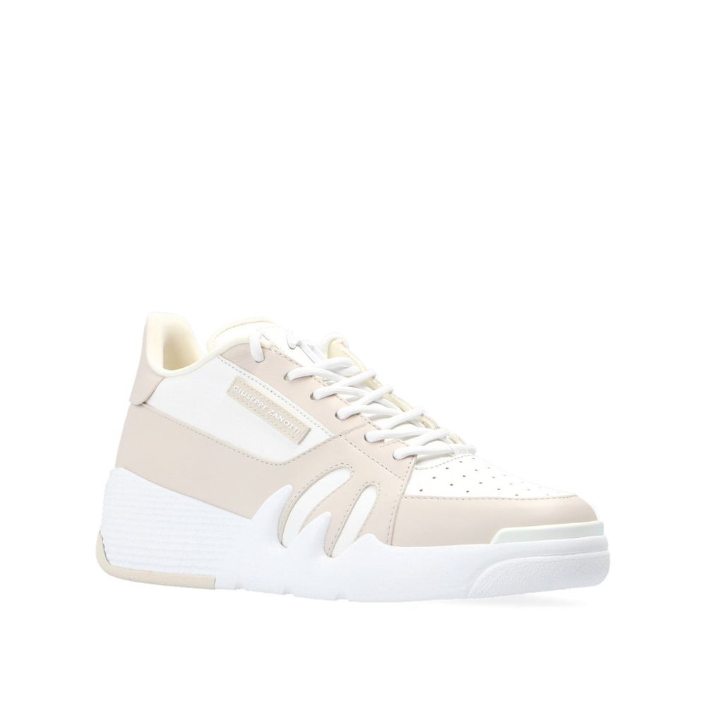 Giuseppe Zanotti White Calfskin Low Top Sneakers