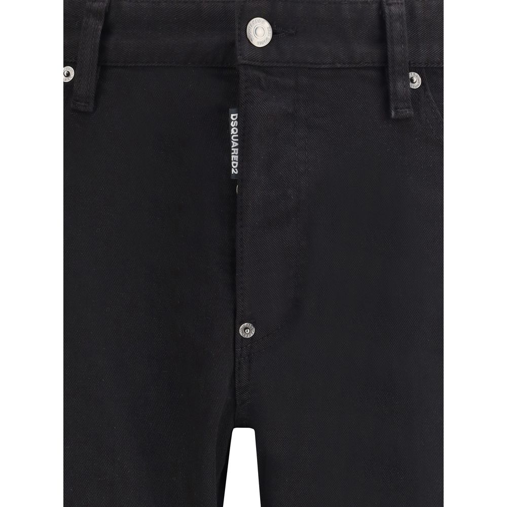 Dsquared² Black Cotton Skinny Jeans