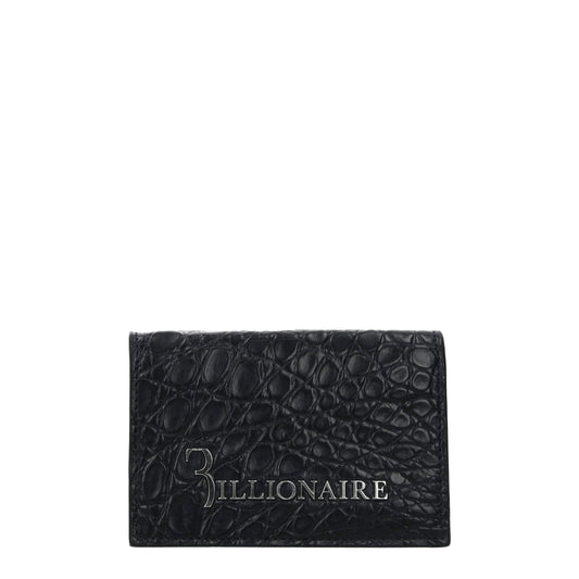 Billionaire Italian Couture Blue Crocodile Cardholder