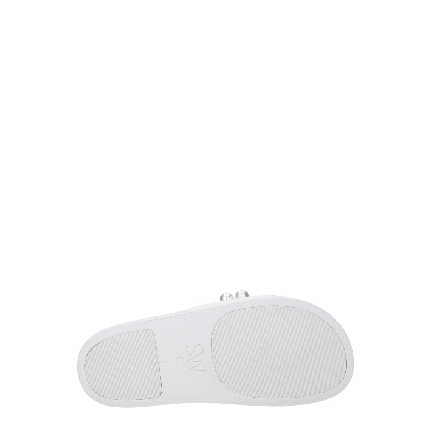 Stuart Weitzman White Leather Slippers