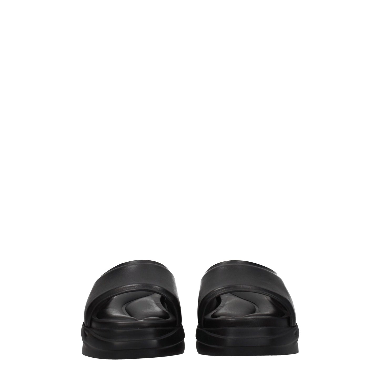Alyx Black Leather Slippers