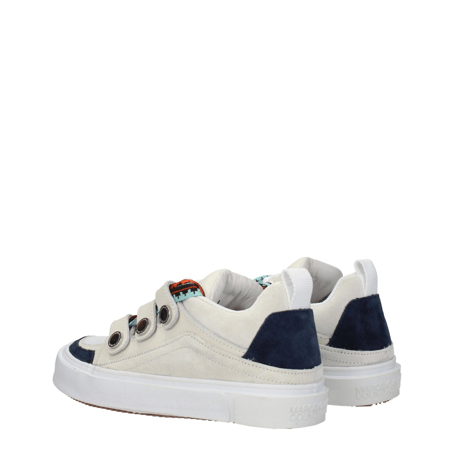 Marcelo Burlon Beige Leather Low Top Sneakers