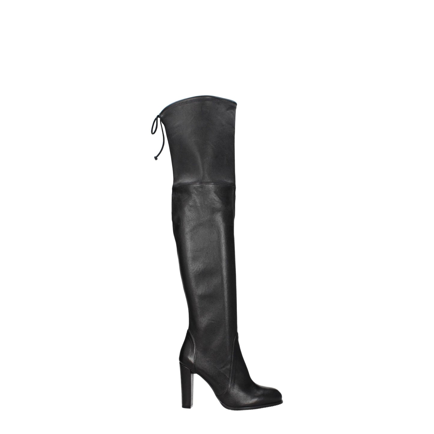 Stuart Weitzman Black Leather Over The Knee