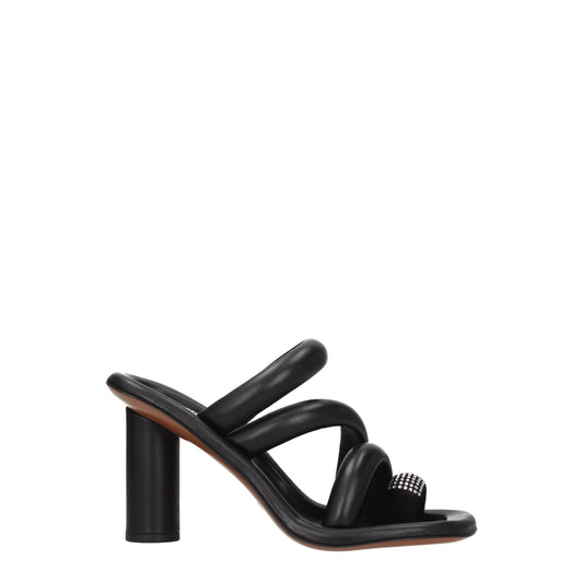 Ambush Black Leather Stiletto Heel Sandals