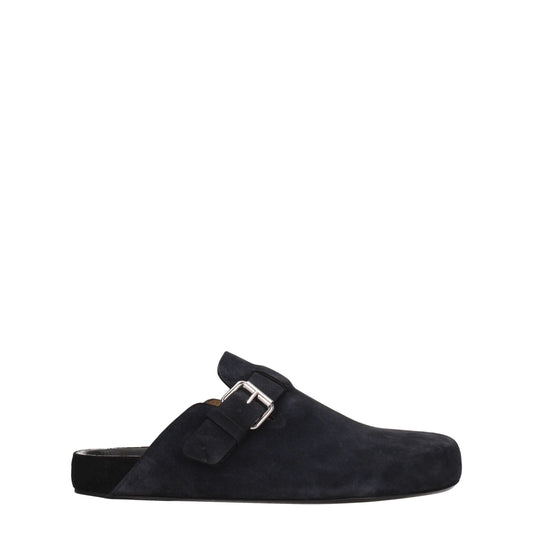 Isabel Marant Black Leather Slippers