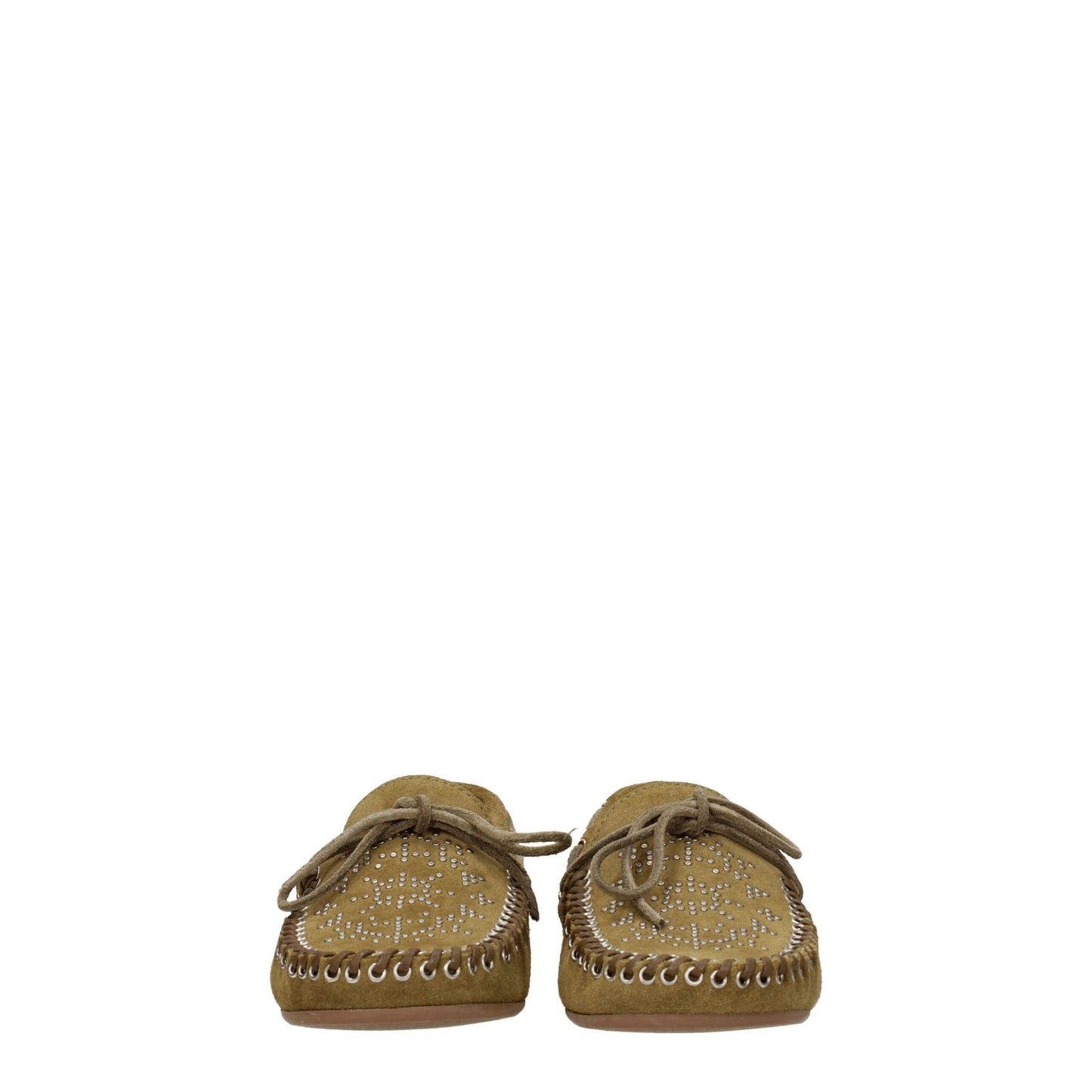 Isabel Marant Green Leather Slip-On Loafers
