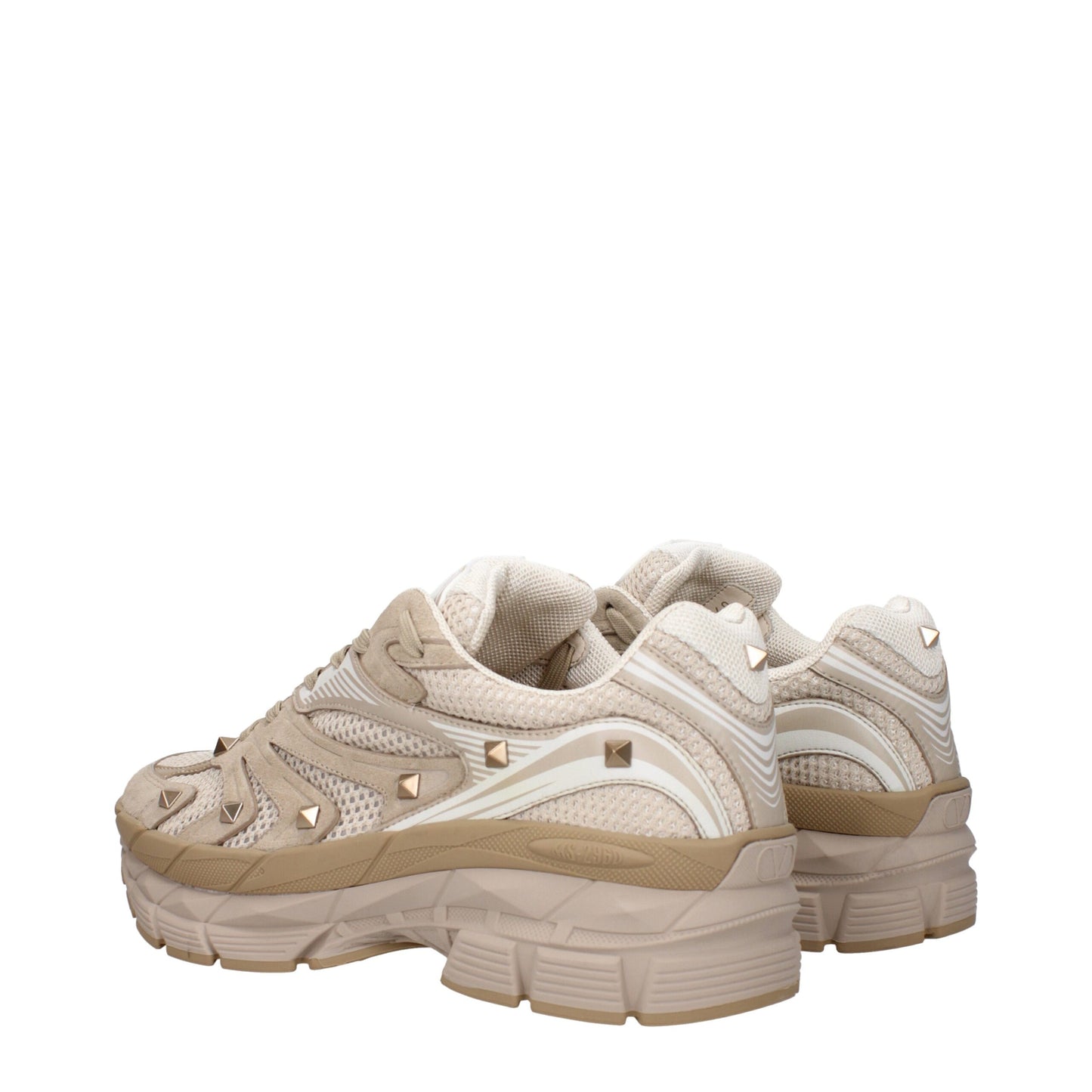 Valentino Garavani Beige Fabric Low Top Sneakers