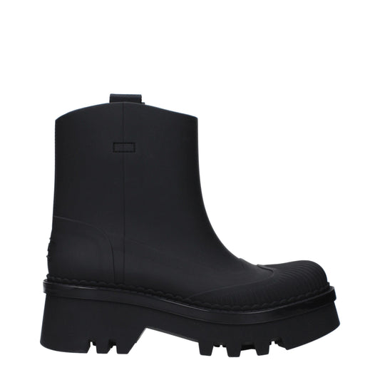 Chloé Black Cotton Ankle Boots