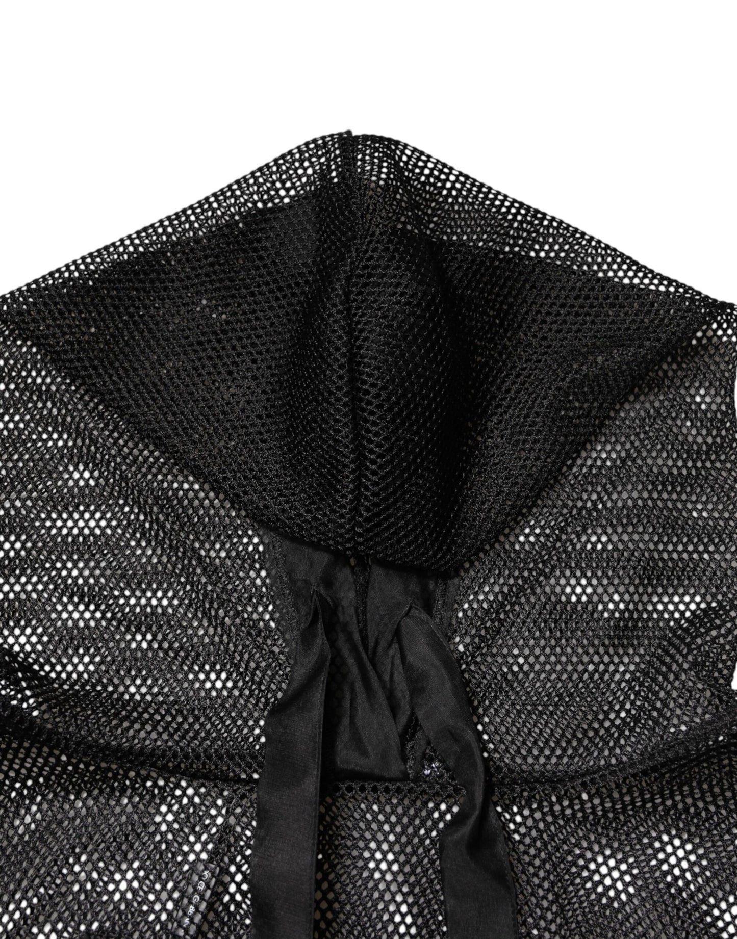 Dolce & Gabbana Black See Through Hooded Pullover Sweater