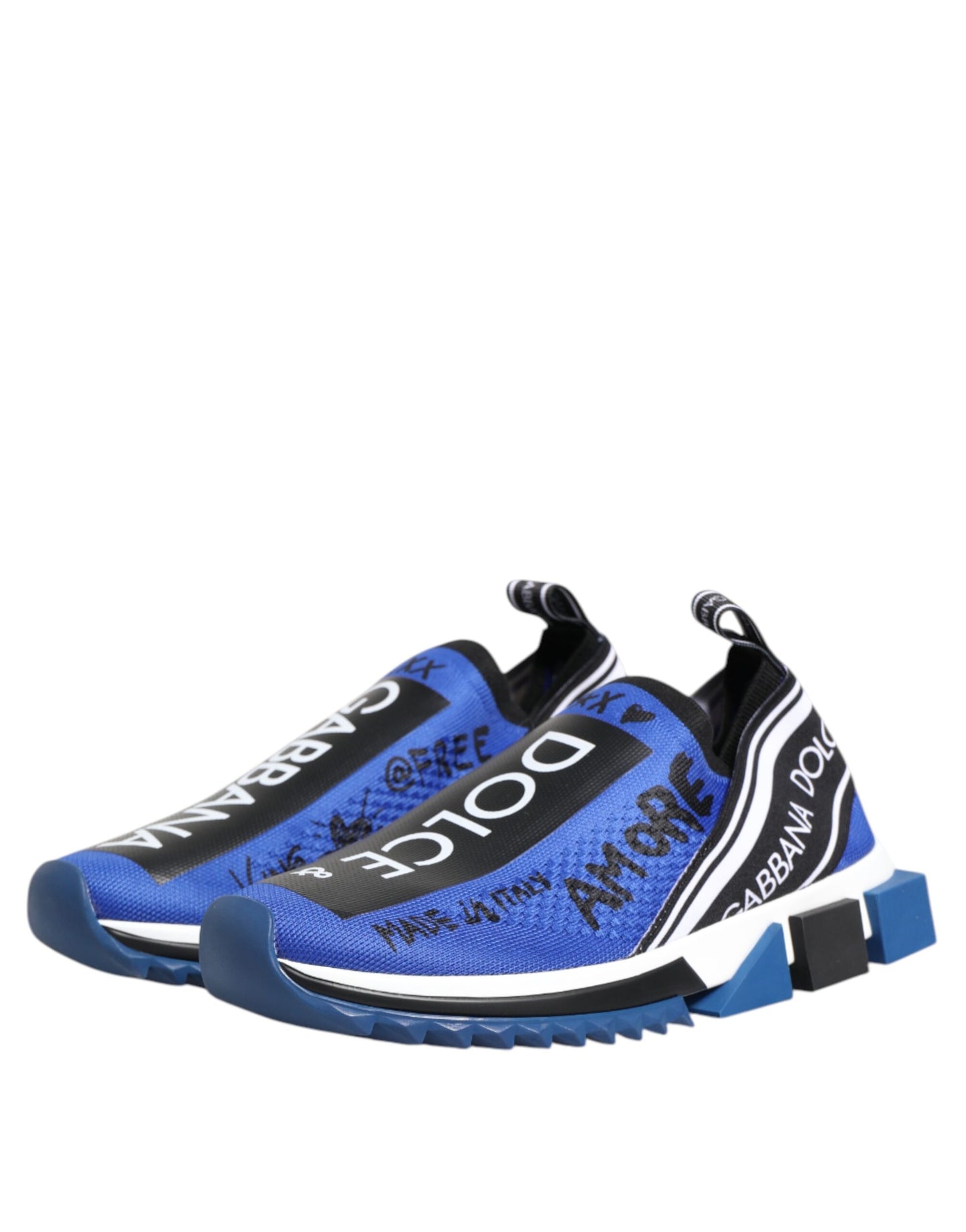Dolce & Gabbana Blue Logo Low Top Sorrento Sneakers Shoes
