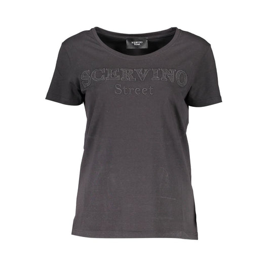 Scervino Street Black Cotton Women T-Shirt