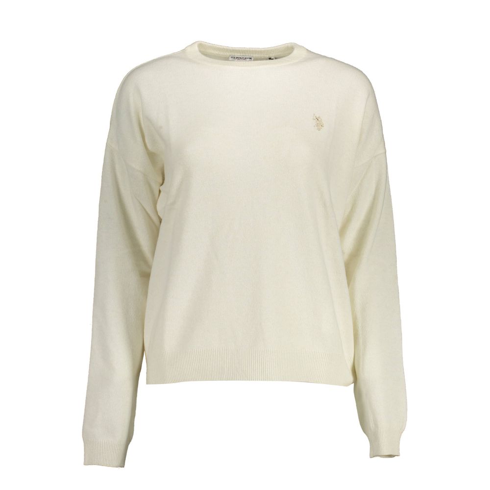 U.S. POLO ASSN. White Polyamide Women's Sweater