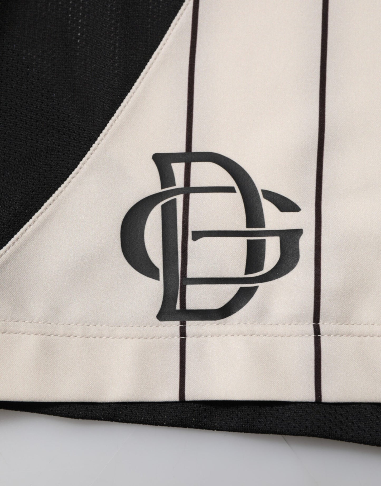 Dolce & Gabbana Off White Polyester DG Logo Sweatshorts Shorts